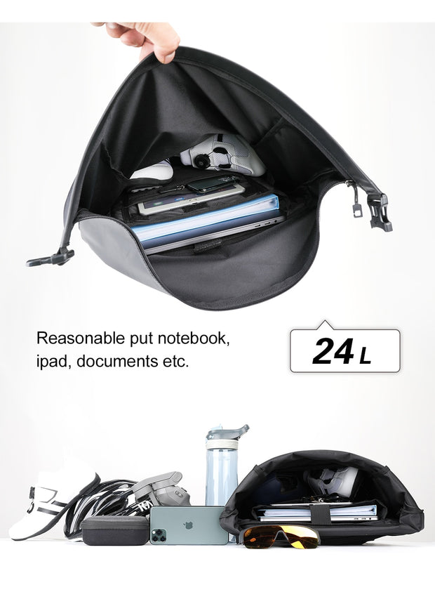 Rhinowalk 24L Fahrradrucksack - auch als Seitentasche einsetzbar - mit Helmfach